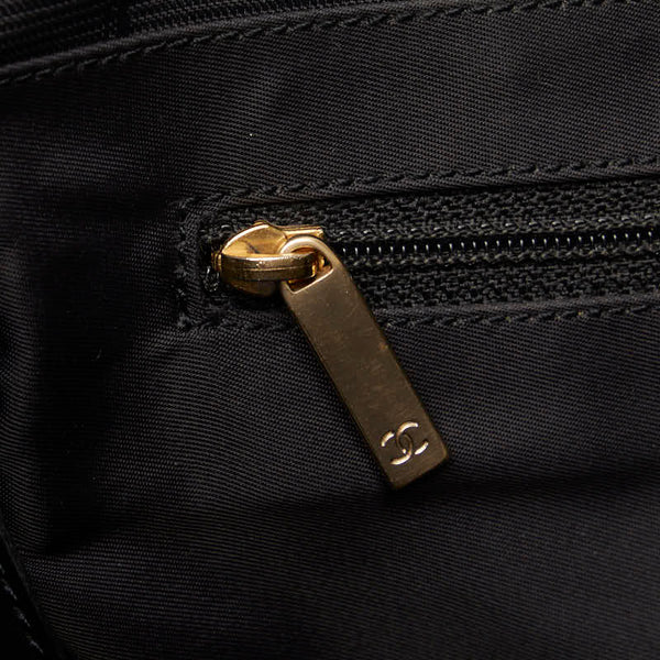 シャネル ニュートラベルラインPM トートバッグ ハンドバッグ ブラック ナイロン レザー レディース CHANEL 【中古】