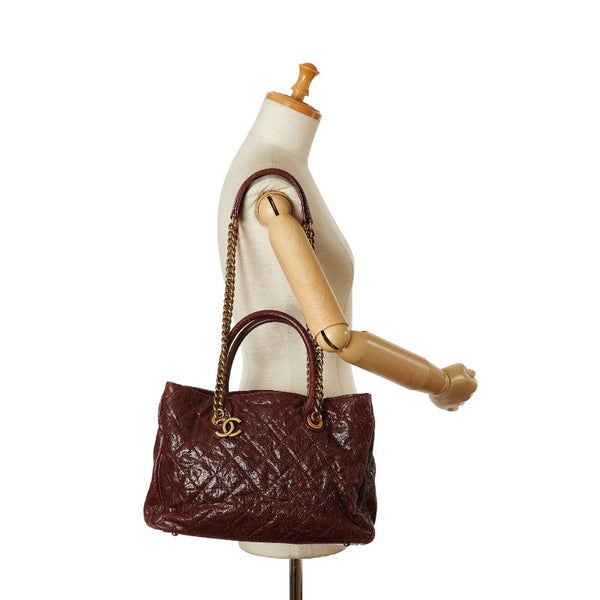 シャネル マトラッセ ココマーク ゴールド金具 ハンドバッグ ショルダーバッグ 2WAY ボルドー ワインレッド キャビアスキン レディース CHANEL 【中古】