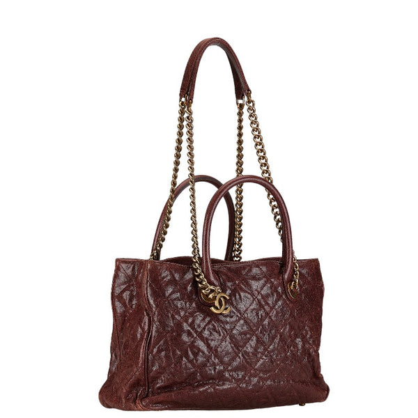 シャネル マトラッセ ココマーク ゴールド金具 ハンドバッグ ショルダーバッグ 2WAY ボルドー ワインレッド キャビアスキン レディース CHANEL 【中古】