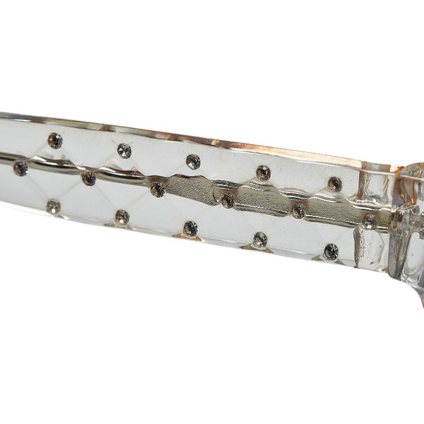 シャネル マトラッセ ココマーク サングラス クリア プラスチック レディース CHANEL 【中古】