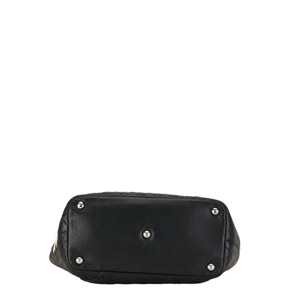 シャネル マトラッセ カンボンライン デカココマーク トートバッグ ショルダーバッグ ブラック ラムスキン レディース CHANEL 【中古】