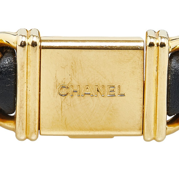 シャネル プルミエール 腕時計 H0001 クオーツ ブラック文字盤 ステンレススチール レザー レディース CHANEL 【中古】