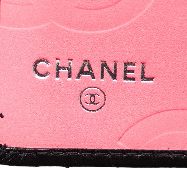 シャネル マトラッセ カンボンライン ココマーク 長財布 二つ折り財布 ブラック ラムスキン レディース CHANEL 【中古】