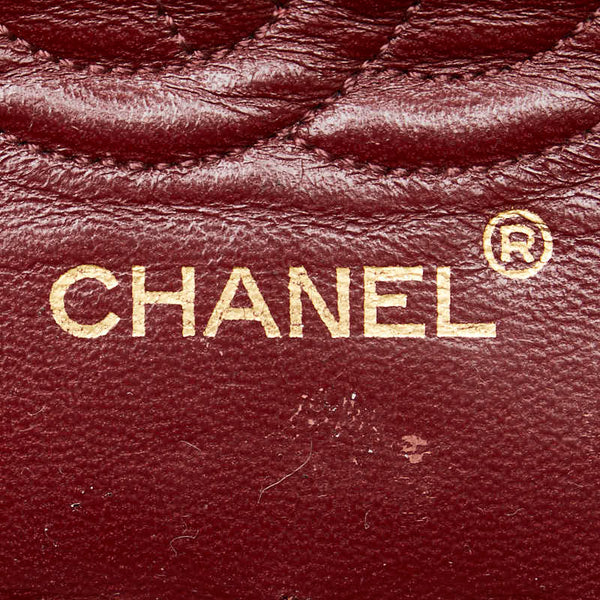 シャネル マトラッセ 23 ダブルフラップ  チェーン ショルダーバッグ ブラック ラムスキン レディース CHANEL 【中古】