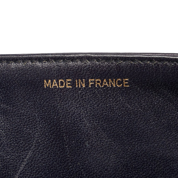 シャネル マトラッセ Wフラップ チェーンショルダーバッグ ネイビー ラムスキン レディース CHANEL 【中古】