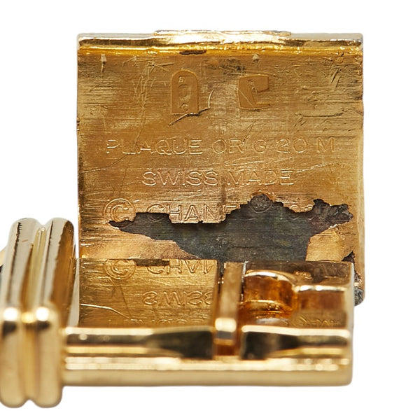 シャネル プルミエール 腕時計 サイズ:M H0001 クオーツ ブラック文字盤 メッキ レザー レディース CHANEL 【中古】