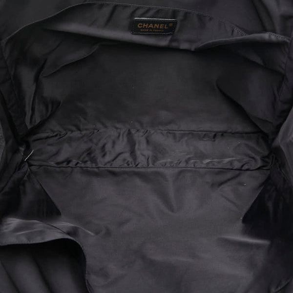 シャネル ニュートラベルライン ビジネスバッグ ハンドバッグ ブラック ナイロン レザー レディース CHANEL 【中古】