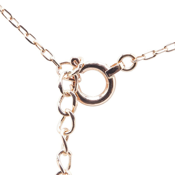 K10PG ピンクゴールド ダイヤ0.70ct 5連 ハート モチーフ ペンダントネックレス レディース 【中古】