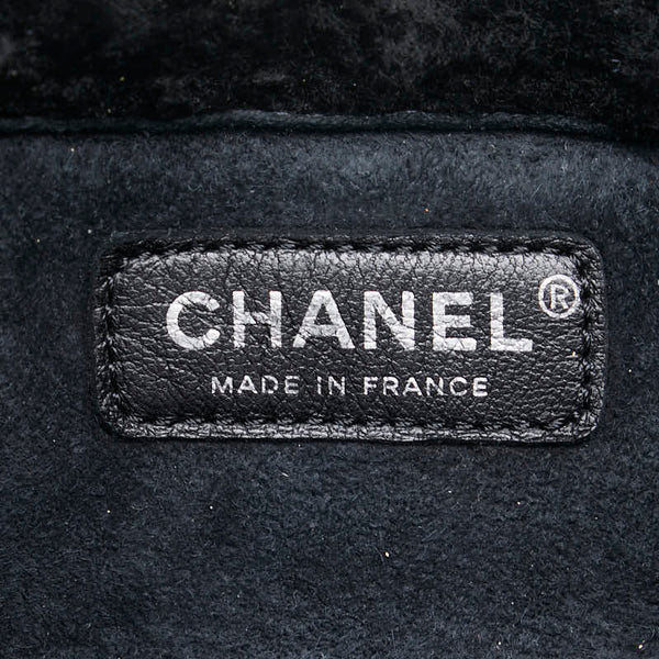 シャネル マトラッセ 2.55 ハンドバッグ ショルダーバッグ ブラック スウェット レディース CHANEL 【中古】