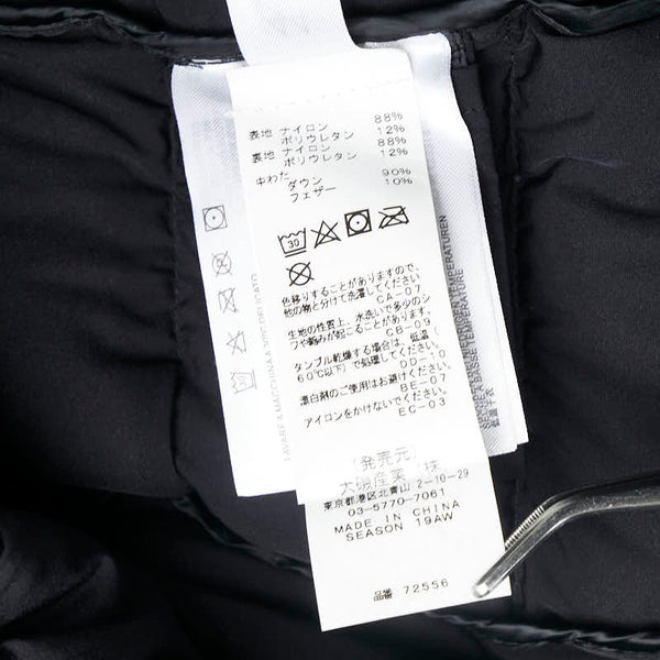 CAPE HORN ダウンコート ダウンジャケット サイズ:44 ブラック ナイロン ポリウレタン ダウン90%/フェザー10% レディース 【中古】