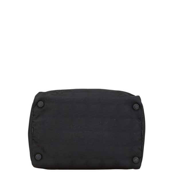 シャネル ニュートラベルライン バニティバッグ ブラック ナイロン レザー レディース CHANEL 【中古】