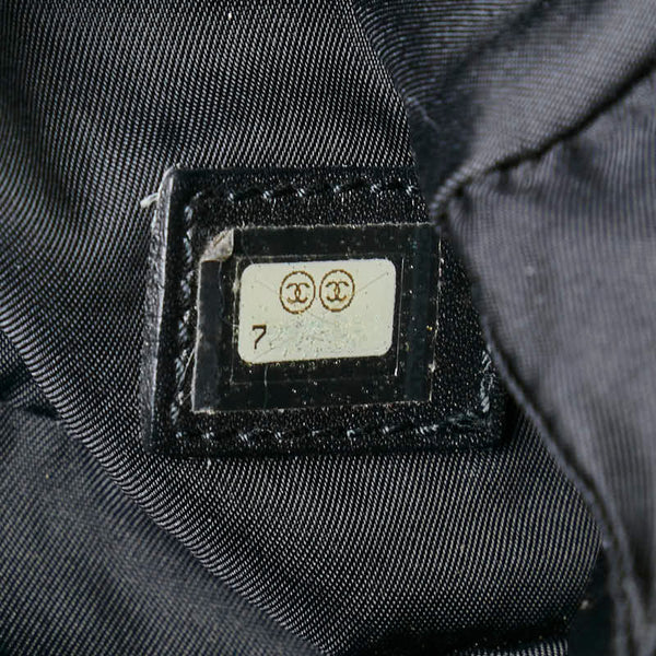 シャネル ニュートラベルライン ミニボストンバッグ ハンドバッグ ブラック ナイロン レザー レディース CHANEL 【中古】