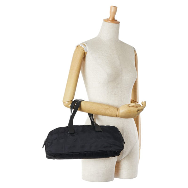 シャネル ニュートラベルライン ミニボストンバッグ ハンドバッグ ブラック ナイロン レザー レディース CHANEL 【中古】