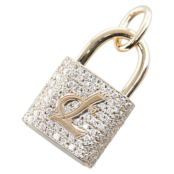 K10YG イエローゴールド ゲルマニウム ダイヤ1.95ct Leda Silma レダシルマ カデナ モチーフ ペンダントトップ レディース 【中古】