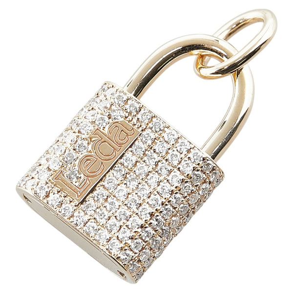 K10YG イエローゴールド ゲルマニウム ダイヤ1.95ct Leda Silma レダシルマ カデナ モチーフ ペンダントトップ レディース 【中古】