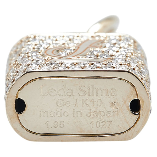 K10YG イエローゴールド ゲルマニウム ダイヤ1.95ct Leda Silma レダシルマ カデナ モチーフ ペンダントトップ レディース 【中古】