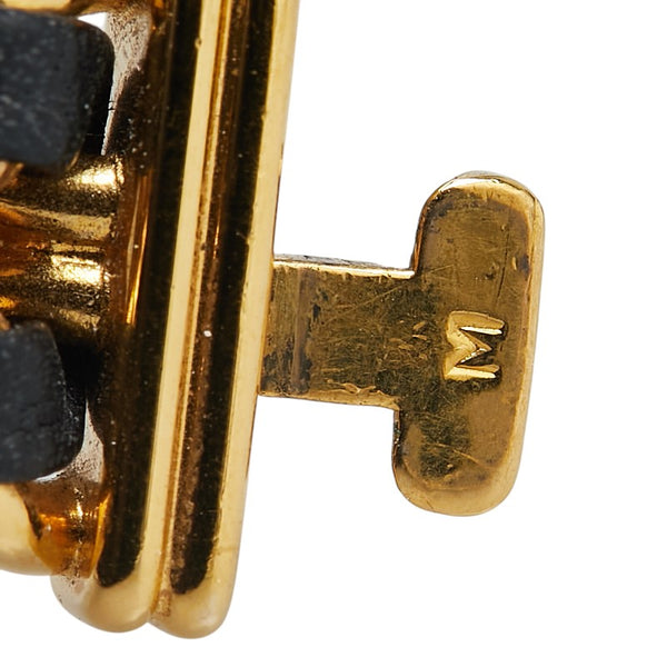 シャネル プルミエール 腕時計 サイズ:M H0001 クオーツ ブラック文字盤 メッキ レザー レディース CHANEL 【中古】