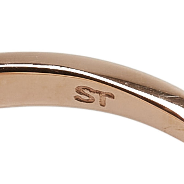 K10PG ピンクゴールド ダイヤ0.02ct 蝶々 リボン モチーフ リング 指輪 レディース 11号 【中古】