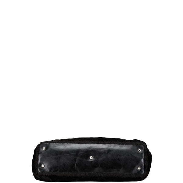 シャネル マトラッセ カメリア ココマーク チェーン トートバッグ ショルダーバッグ ブラック フェイクファー レディース CHANEL 【中古】