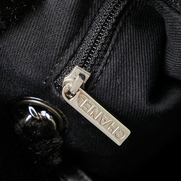 シャネル マトラッセ カメリア ココマーク チェーン トートバッグ ショルダーバッグ ブラック フェイクファー レディース CHANEL 【中古】