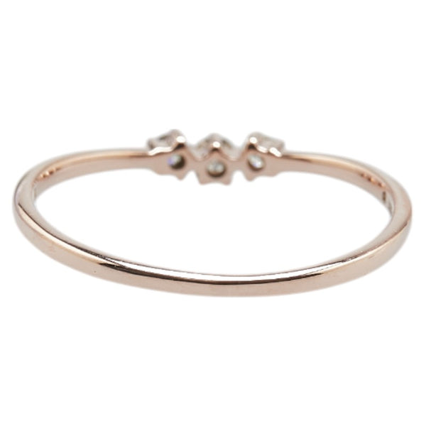 K10PG ピンクゴールド ダイヤ リング 指輪 レディース 7号 【中古】