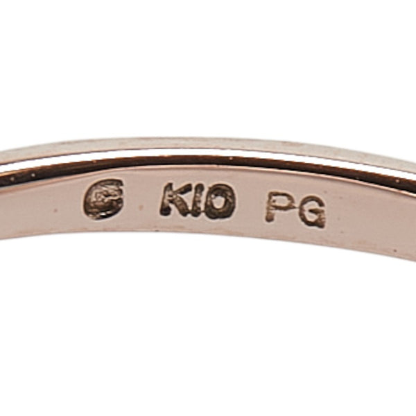 K10PG ピンクゴールド ダイヤ リング 指輪 レディース 7号 【中古】