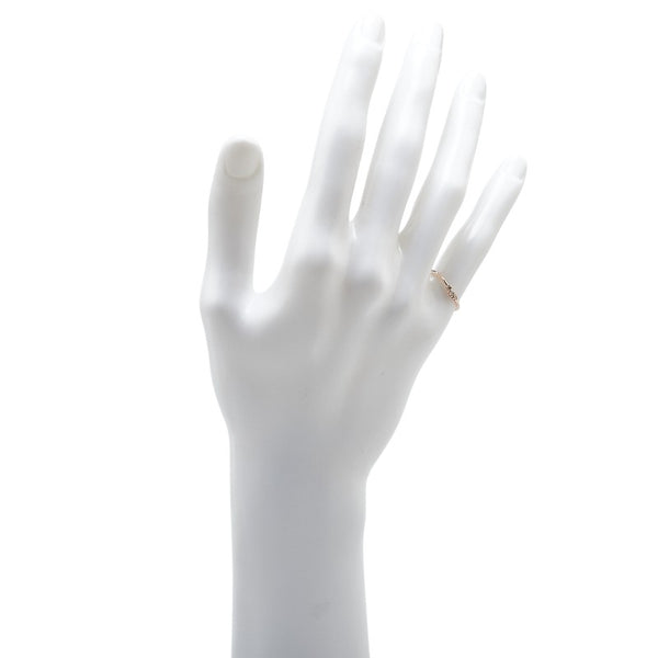 K10PG ピンクゴールド ダイヤ リング 指輪 レディース 7号 【中古】