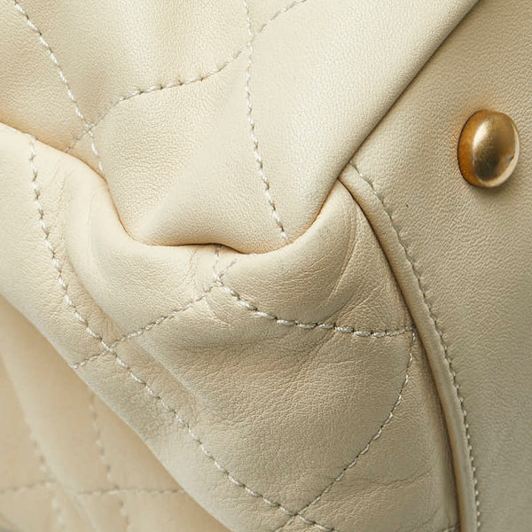 シャネル マトラッセ ココマーク インザミックス ハンドバッグ ショルダーバッグ 2WAY A67031 ベージュ ブラック ラムスキン レディース CHANEL 【中古】