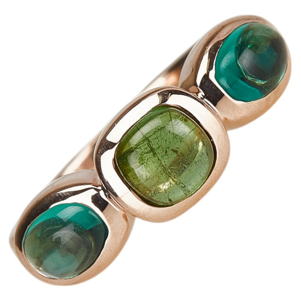 K10PG ピンクゴールド トルマリン エジェリ EGERIE Paris リング 指輪 レディース 8号 【中古】