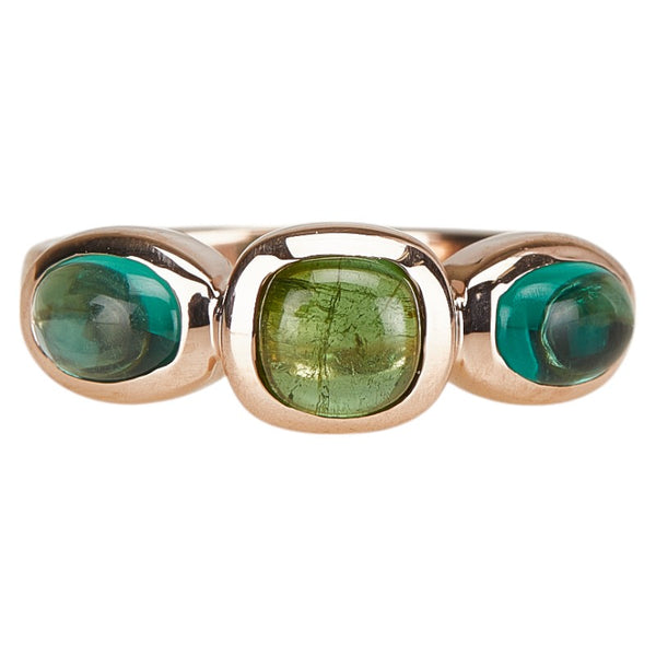 K10PG ピンクゴールド トルマリン エジェリ EGERIE Paris リング 指輪 レディース 8号 【中古】