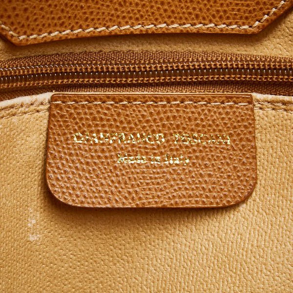 GIANFRANCO TOSCANI ジャンフランコ トスカーニ ハンドバッグ キャメル ブラウン レザー レディース 【中古】