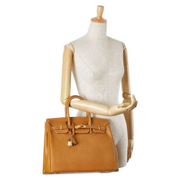 GIANFRANCO TOSCANI ジャンフランコ トスカーニ ハンドバッグ キャメル ブラウン レザー レディース 【中古】