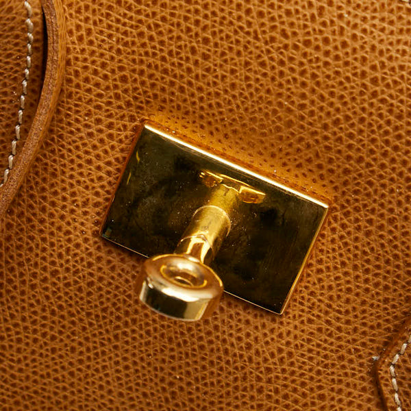 GIANFRANCO TOSCANI ジャンフランコ トスカーニ ハンドバッグ キャメル ブラウン レザー レディース 【中古】