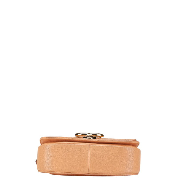 シャネル ハーフココ  チェーン トップハンドルバッグ ショルダーバッグ 2WAY オレンジ ベージュ マルチカラー キャビアスキン レディース CHANEL 【中古】