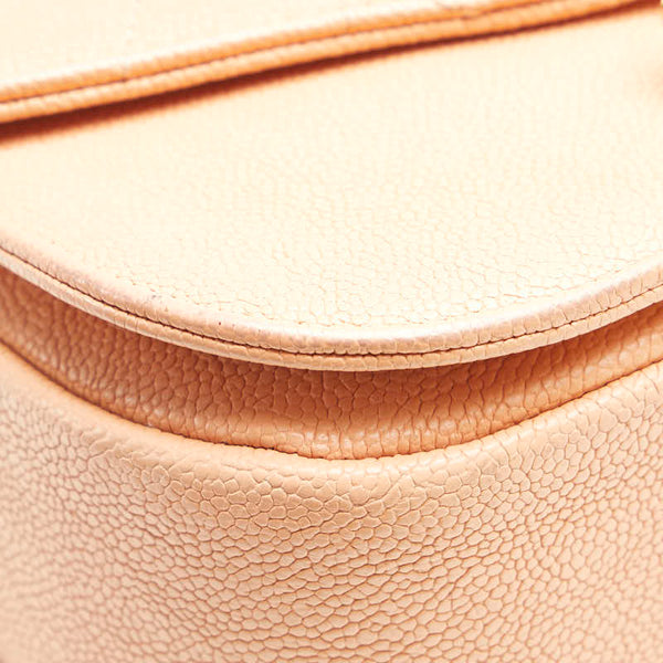 シャネル ハーフココ  チェーン トップハンドルバッグ ショルダーバッグ 2WAY オレンジ ベージュ マルチカラー キャビアスキン レディース CHANEL 【中古】