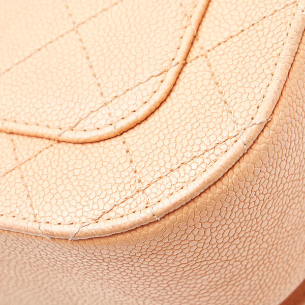 シャネル ハーフココ  チェーン トップハンドルバッグ ショルダーバッグ 2WAY オレンジ ベージュ マルチカラー キャビアスキン レディース CHANEL 【中古】