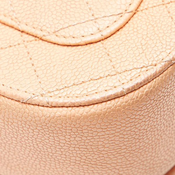 シャネル ハーフココ  チェーン トップハンドルバッグ ショルダーバッグ 2WAY オレンジ ベージュ マルチカラー キャビアスキン レディース CHANEL 【中古】