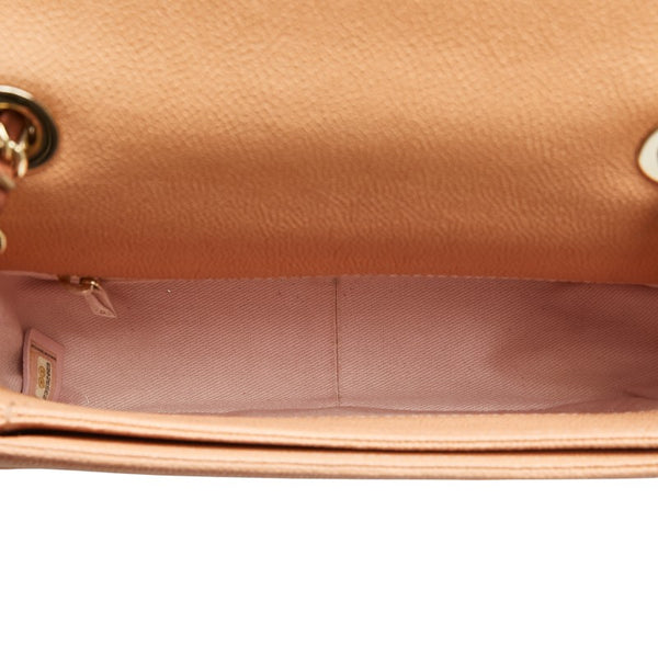 シャネル ハーフココ  チェーン トップハンドルバッグ ショルダーバッグ 2WAY オレンジ ベージュ マルチカラー キャビアスキン レディース CHANEL 【中古】