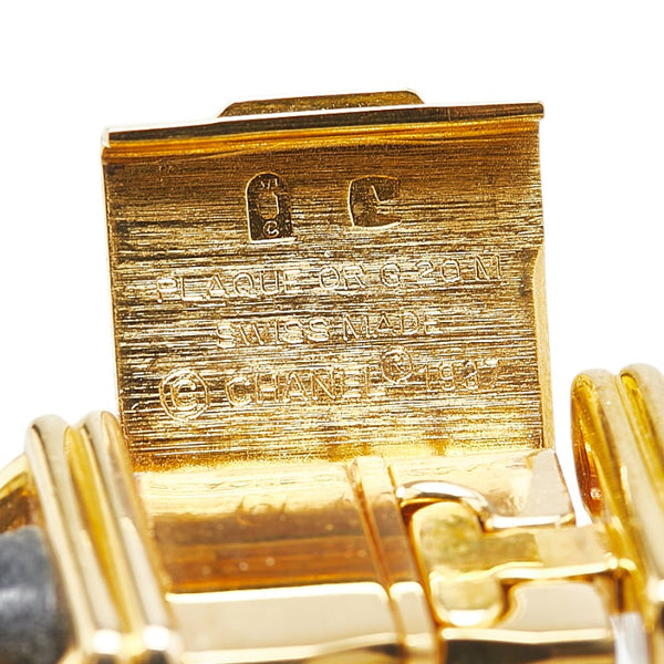 シャネル プルミエール 腕時計 サイズ:M H0001 クオーツ ブラック文字盤 メッキ レザー レディース CHANEL 【中古】