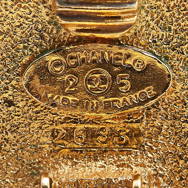 シャネル フラワーモチーフ 花 イヤリング ゴールド レッド メッキ レディース CHANEL 【中古】