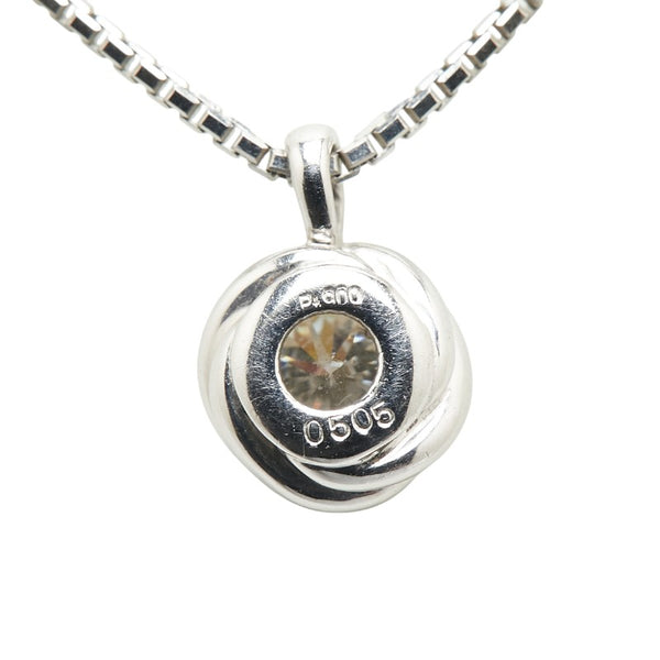 1Pダイヤ ネックレス Pt850 プラチナ レディース 【中古】