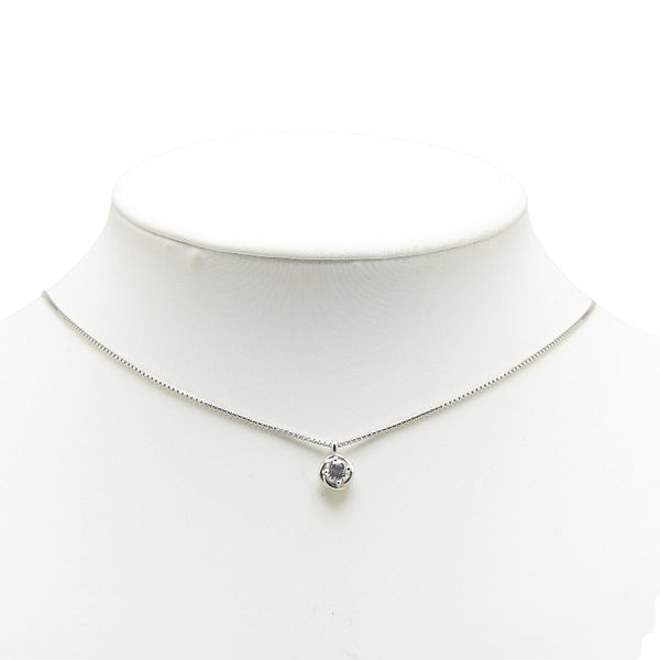 1Pダイヤ ネックレス Pt850 プラチナ レディース 【中古】