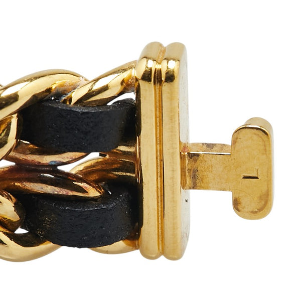 シャネル プルミエール 腕時計 サイズ:L H0001 クオーツ ブラック文字盤 ステンレススチール レザー レディース CHANEL 【中古】