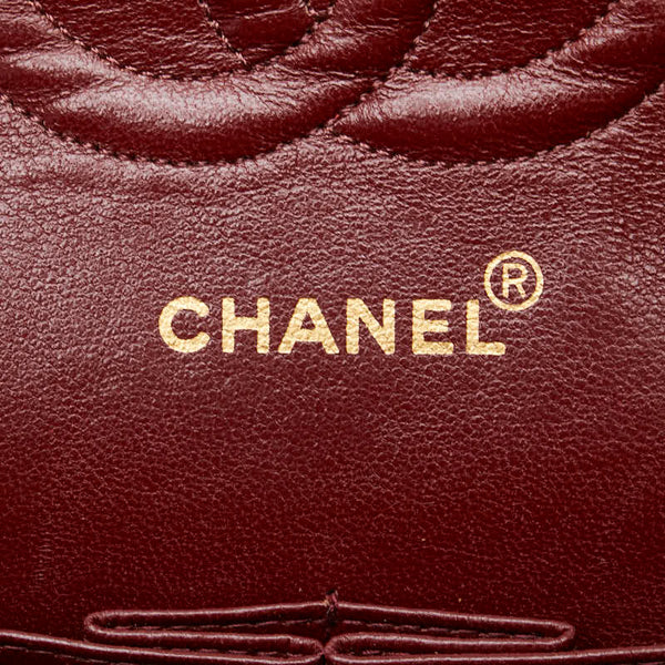 シャネル マトラッセ ココマーク Wフラップ チェーン ショルダーバッグ ハンドバッグ ブラック ゴールド ラムスキン レディース CHANEL 【中古】