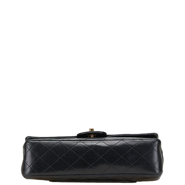 シャネル マトラッセ ココマーク Wフラップ チェーン ショルダーバッグ ハンドバッグ ブラック ゴールド ラムスキン レディース CHANEL 【中古】