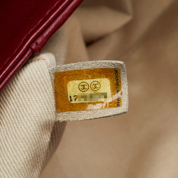 シャネル ハンプトンズ ウルトラステッチ ココマーク チェーン ショルダーバッグ A66134 レッド カーフ レディース CHANEL 【中古】