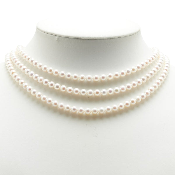 3連パール ネックレス SV925 シルバー レディース 【中古】