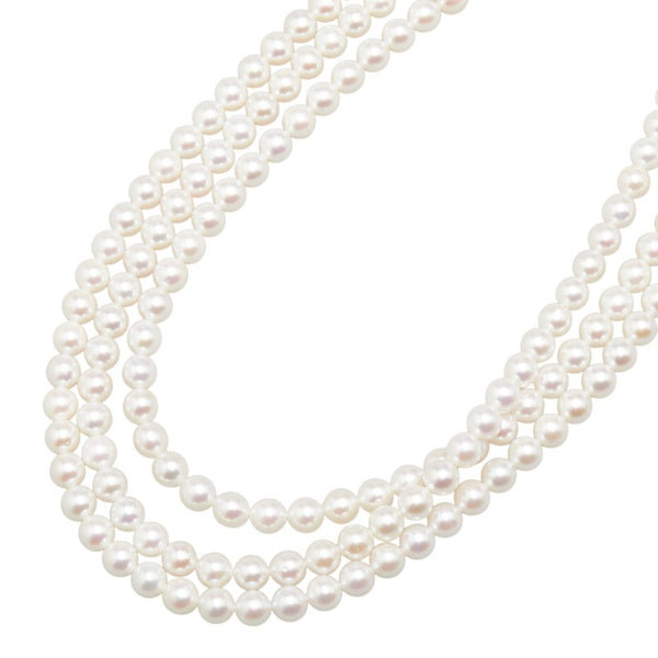3連パール ネックレス SV925 シルバー レディース 【中古】