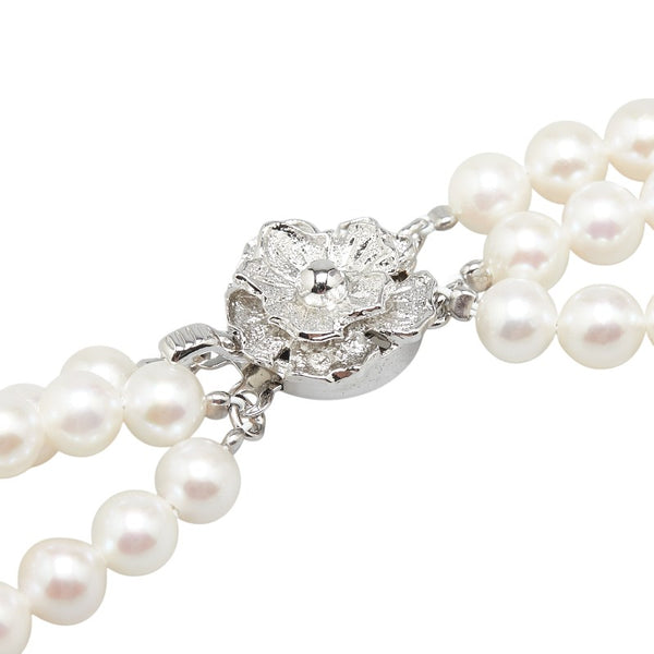 3連パール ネックレス SV925 シルバー レディース 【中古】