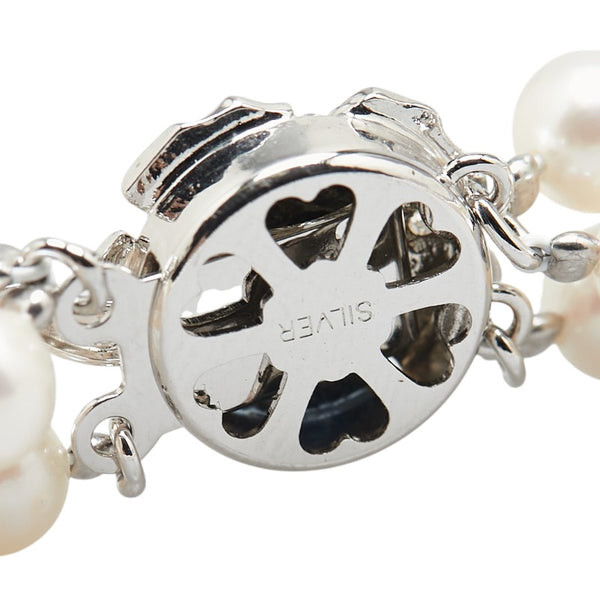 3連パール ネックレス SV925 シルバー レディース 【中古】